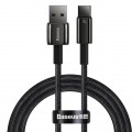 Laidas USB - USB C (K-K) 1m 6A 100W pintas juodas (black) Baseus 